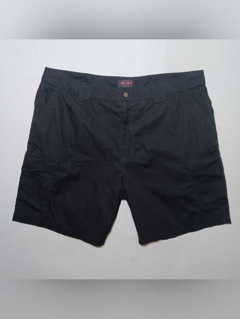 Tru-Spec Mens Ripstop Cargo Shorts 48 Black Canvas 9" Inseam